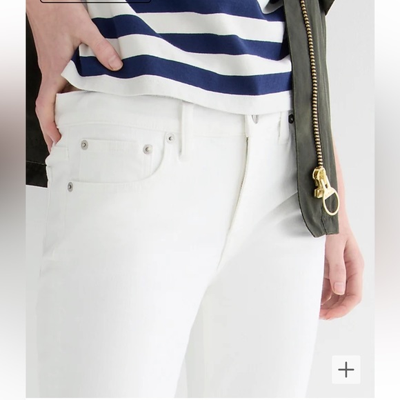 J. Crew 8” Toothpick Jean in White Wash - Picture 2 of 4
